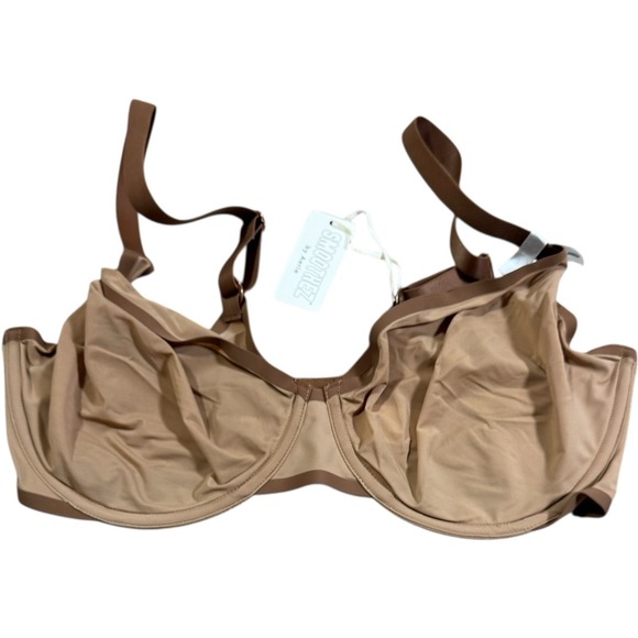 Aerie Smoothez Full Coverage Unlined Bra New With Tags 2‎ Tone Brown Size 34DDD - Picture 1 of 4